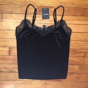 NWT Forever 21 velvet lace cami